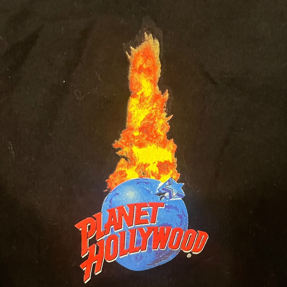Planet Hollywood Black T-Shirt with Logo - Picture 3 of 6